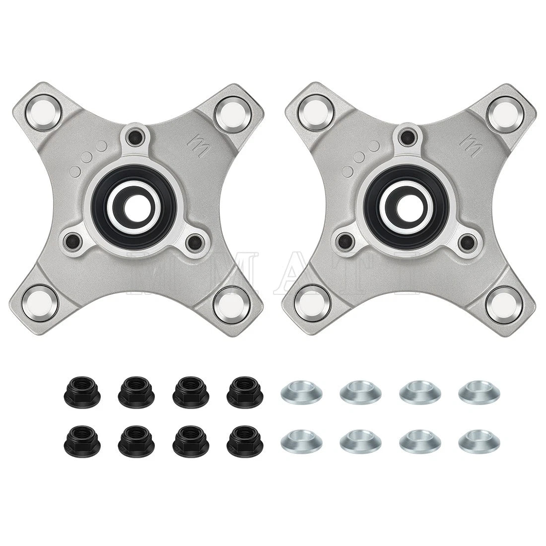 2X Front Wheel Hubs & Flange Lug Nuts for Honda TRX250X TRX400X (2002–2023)
