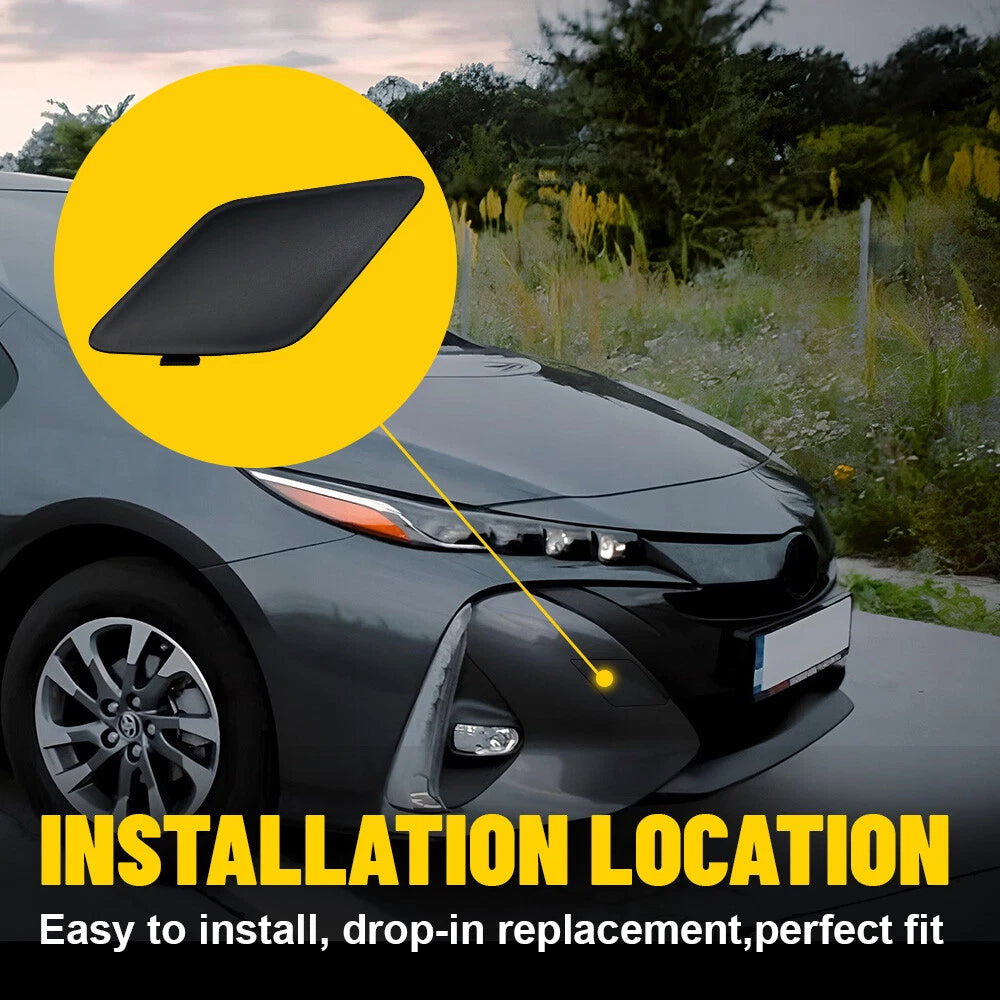 Set of 2 Tow Hook Eye Cap Covers for Toyota Prius Prime (2017–2020)
