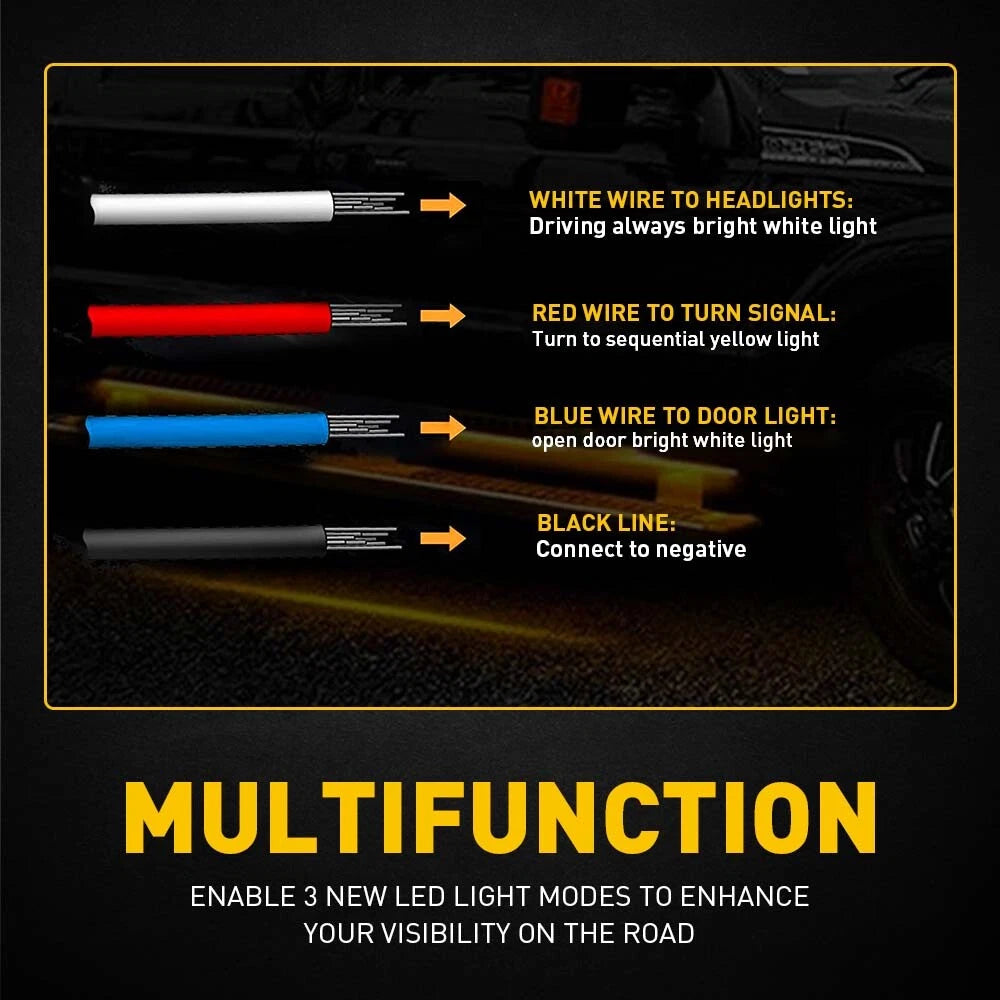 2X LED Running Board Light Strips for Make Model (YYYY–YYYY)