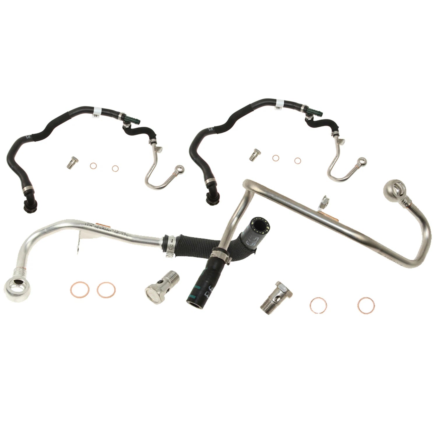 Turbocharger Coolant Lines Kit for BMW F1 F2 F7 F10 F12 (OEM)