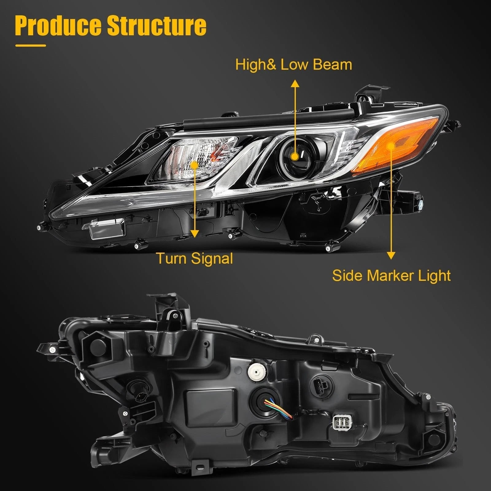 Full LED Headlight Set for Toyota Camry (2018–2024) Left + Right