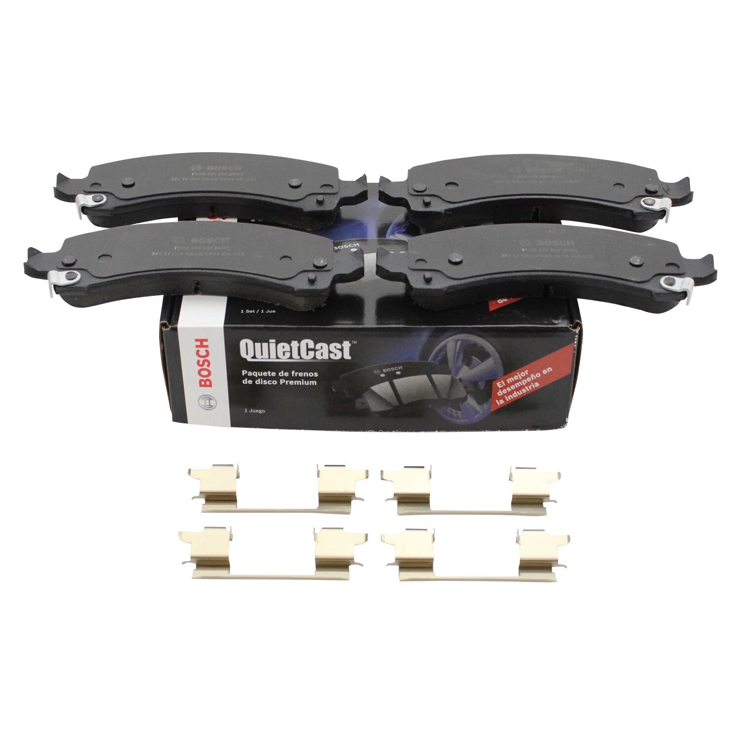 Set of 4 Bosch QuietCast Rear Ceramic Brake Pads for Cadillac Chevrolet GMC