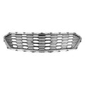 Replacement Black Chrome Plastic Front Center Grille (See compatibility Chart)