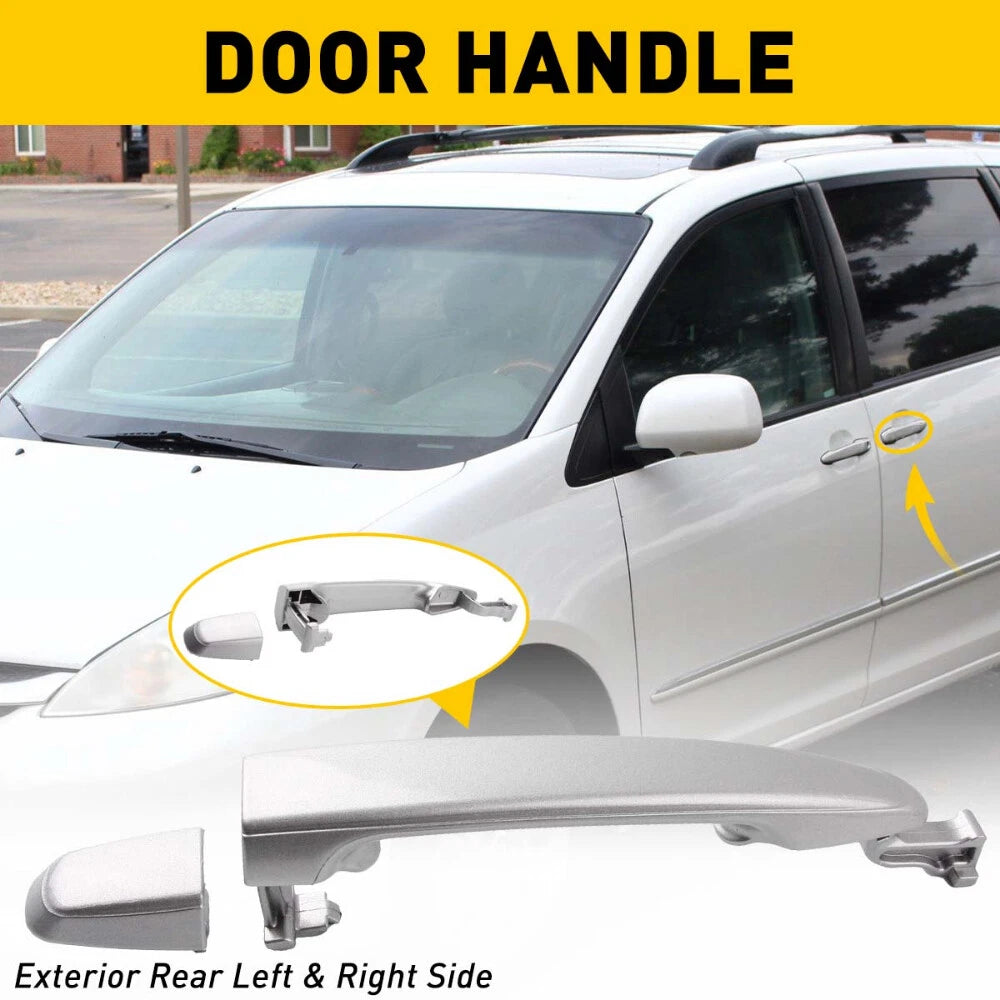 Outside Door Handle Set for Toyota Sienna (2004–2010) Silver