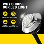 Dual Function White LED Strobe Marker Lights for Vehicles (12V 24V)