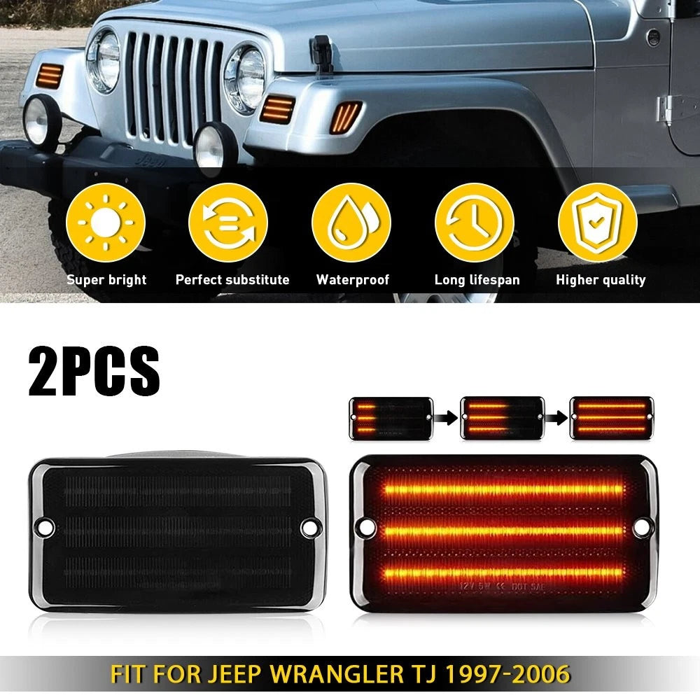 LED Bumper Side Marker Light for Jeep Wrangler TJ (1997–2006)