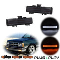 2X Smoke Lens Switchback LED DRL Turn Signal Light for Chevy S10 Blazer