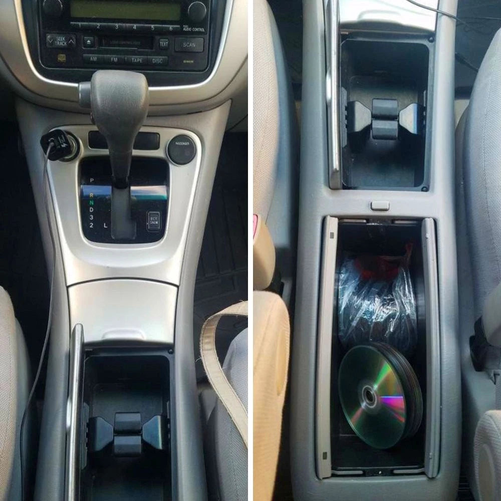 Set of 2 Center Console Cup Holder Insert Dividers for Toyota Highlander (2002–2007)