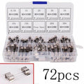Fuse Kit Glass Tube 250V 6x30mm Assorted 72pcs Fast Blow