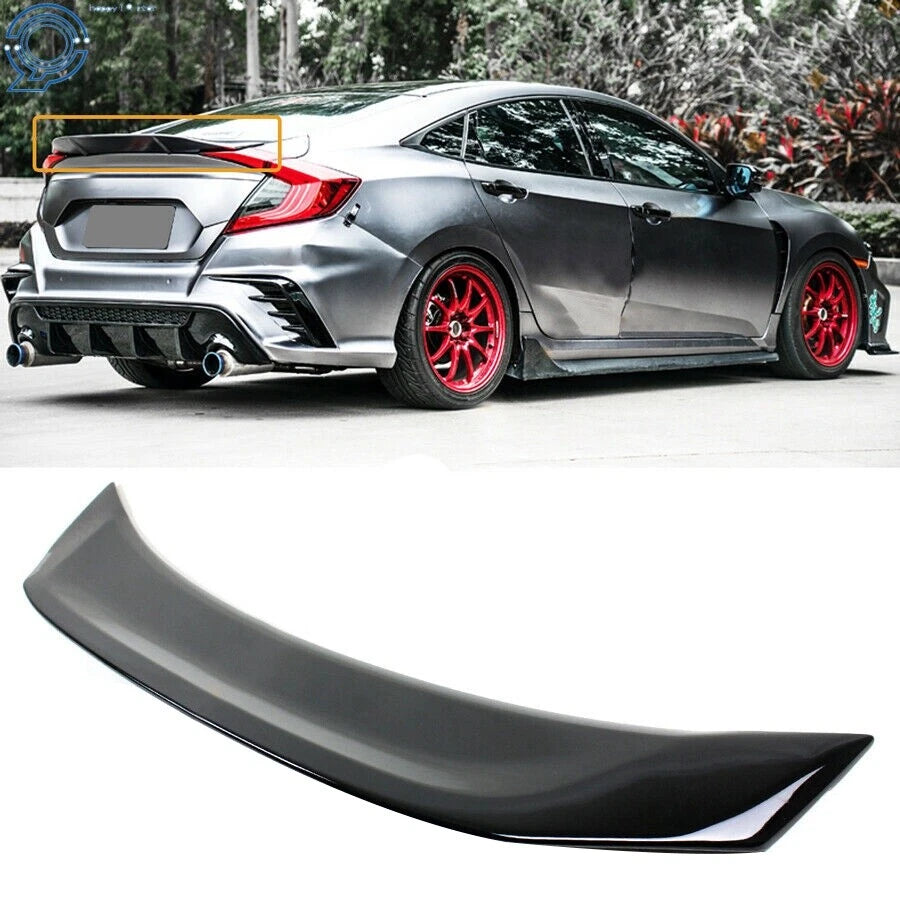 Highkick Duckbill Spoiler for Honda Civic (2016-2019) Glossy Black