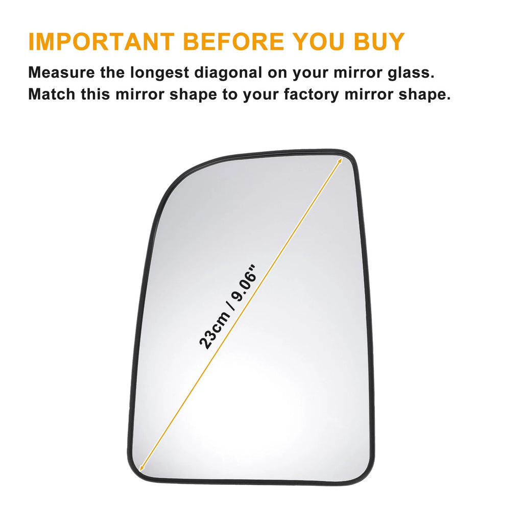 Left Upper Heated Mirror Glass for Mercedes Sprinter (2018–2023)