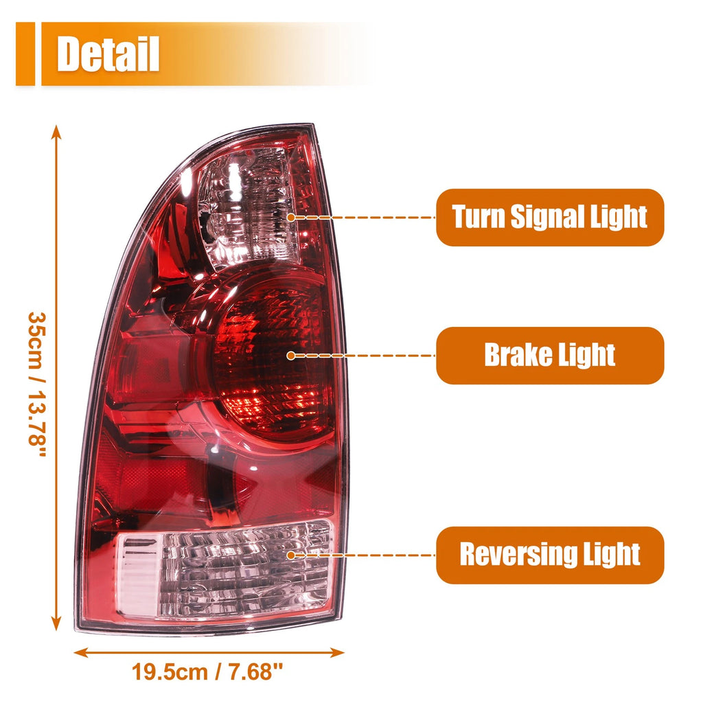 Set of 2 Tail Light Assemblies for Toyota Tacoma (2005–2015)