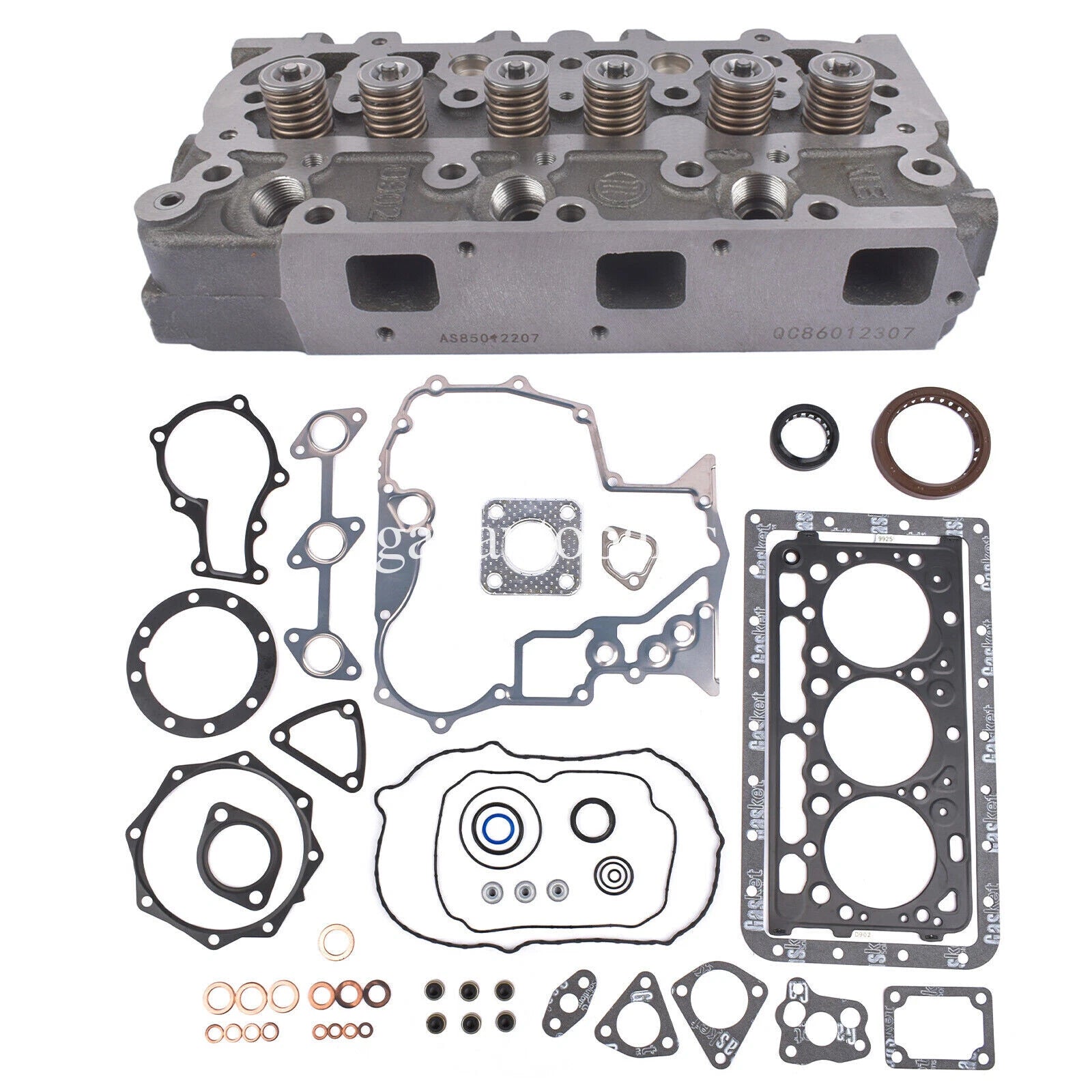 Complete Cylinder Head w/Valves Gasket Kit for Kubota RTV 900 (2004–2018)