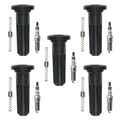 NGK 5 Ruthenium HX Spark Plugs & Denso Coil Boots Kit for Canyon Colorado (2015–2023)