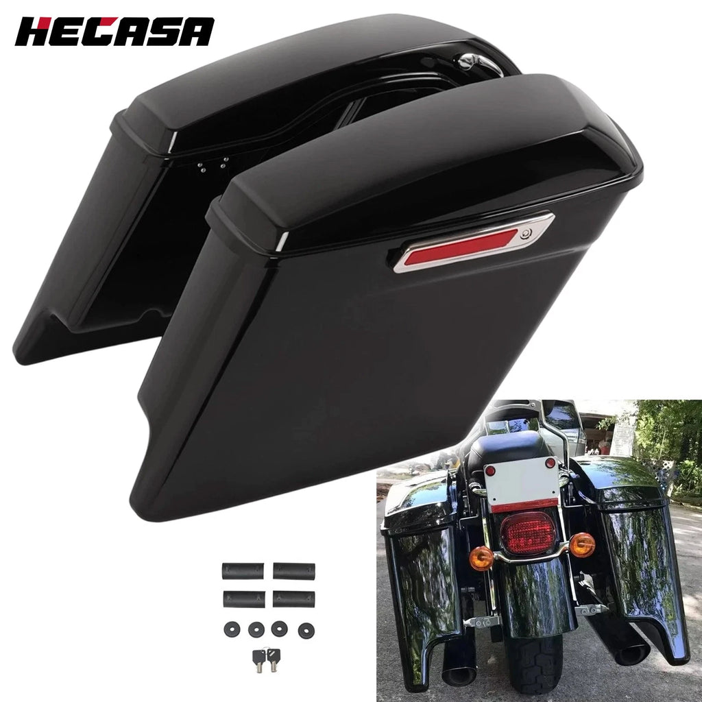 5" Stretched Saddle Bags for Harley Davidson Touring Road Glide (1993–2013)