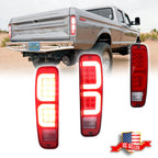 Set of 2 Red LED Rear Tail Lights for Ford E150 F150 250 350 Bronco (74–91)