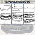 Front Bumper Lip Spoiler Splitter + Strut Rods for Dodge Charger Challenger (2015–2023)