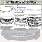 Front Bumper Lip Spoiler Splitter + Strut Rods for Dodge Charger Challenger (2015–2023)