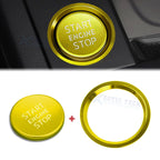 Gold Engine Ignition Switch Button Decor Trim for Audi A4 A5 A6 A7 S4 S5 (2009–2016)