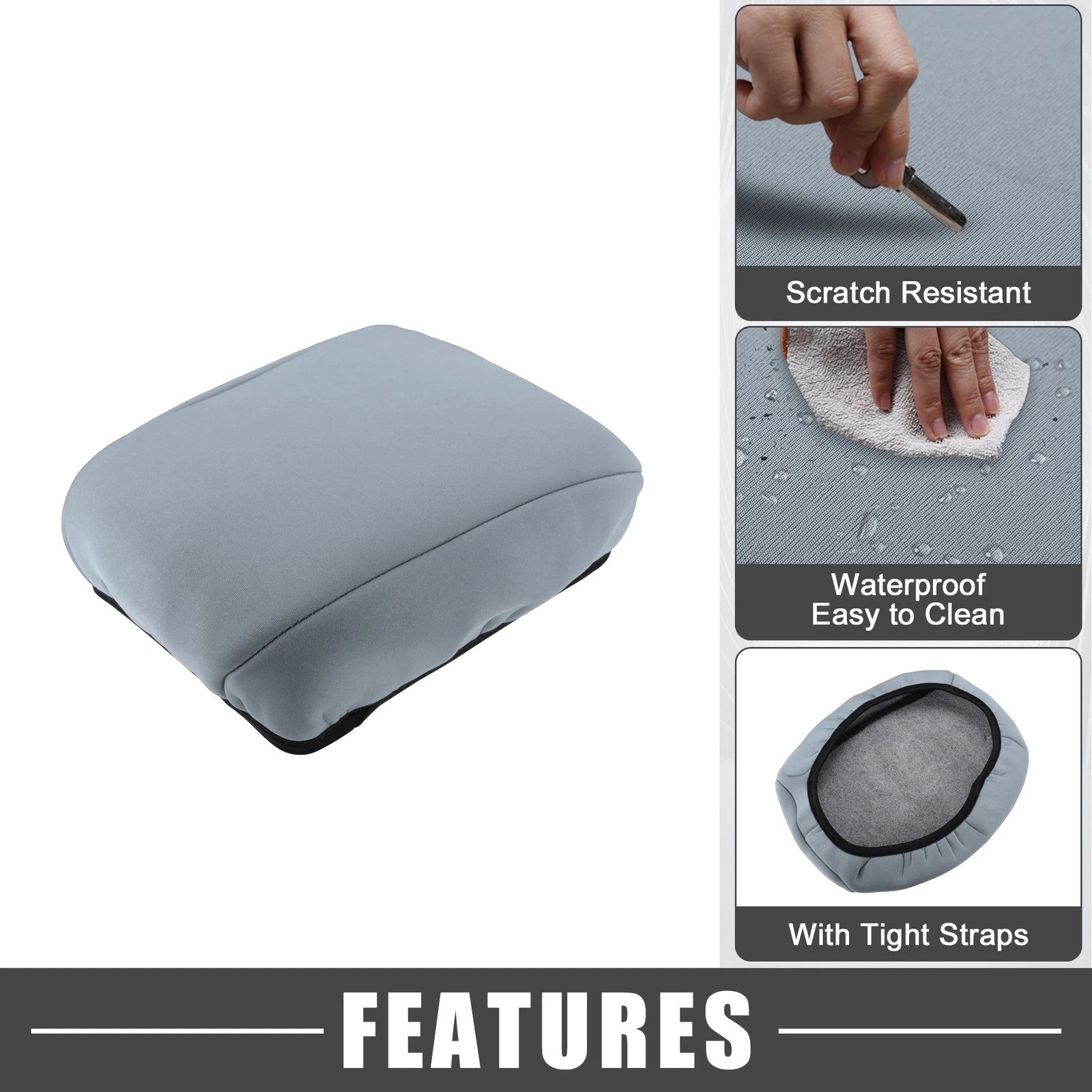 Arm Rest Box Cover Protector for Subaru Outback (2020–2023) Neoprene Gray 766549489378
