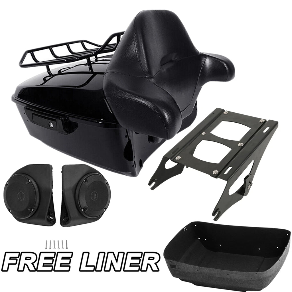 Trunk Pad Mount Rack & Speakers for Harley Street Road Glide (2014–2023)