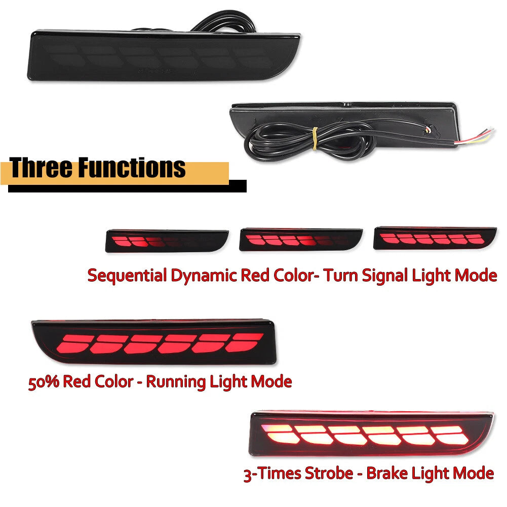 LED Smoke Bumper Reflector for Mitsubishi Lancer Evo (2003–2016)
