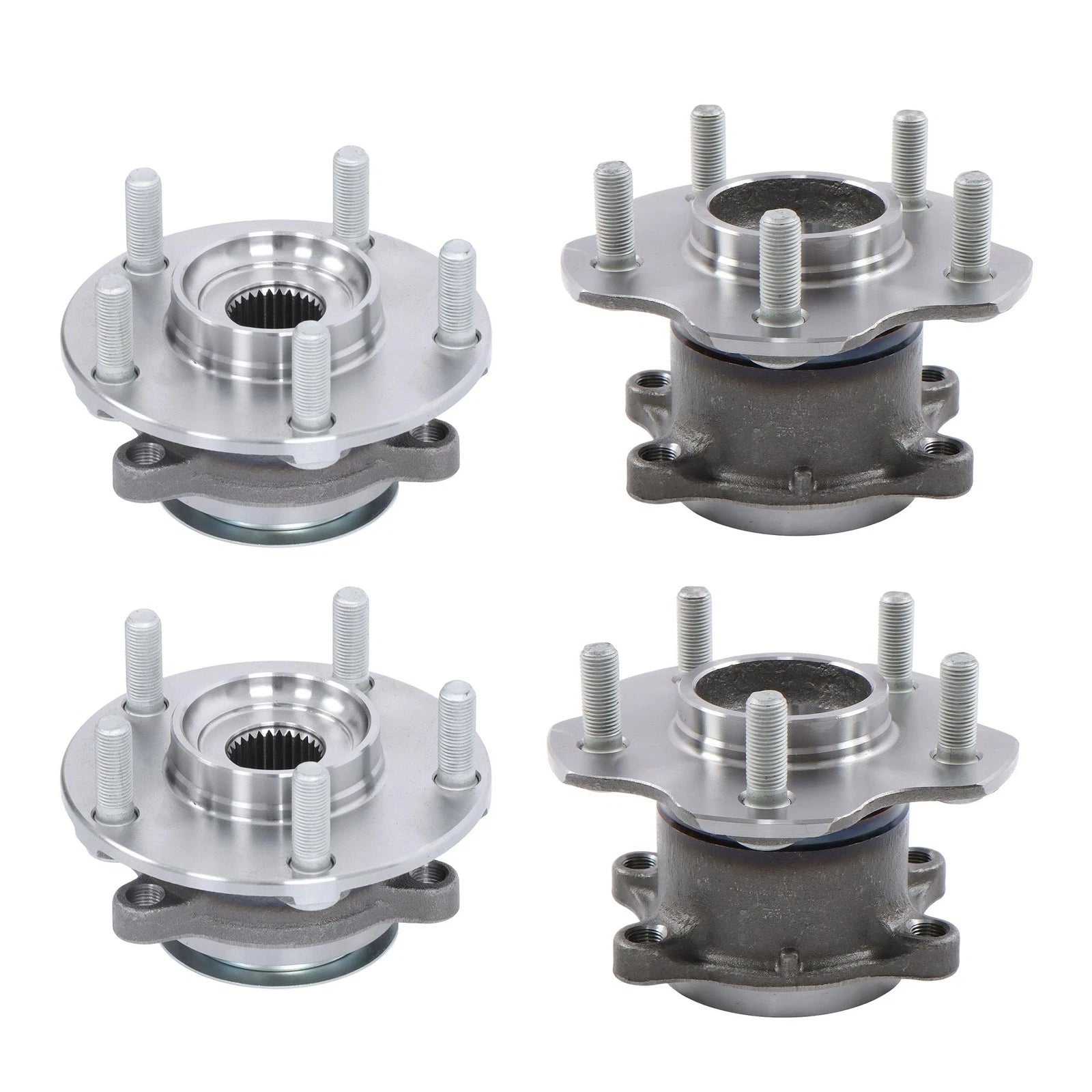 Set of 4 Wheel Hub Bearings for Nissan Rogue (2008–2013) RH LH AWD 2.5L L4