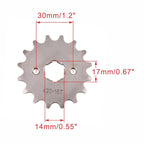 17mm 16T Front Sprocket Cog for 50 70 110 125 150cc Dirt Pit Bike ATV