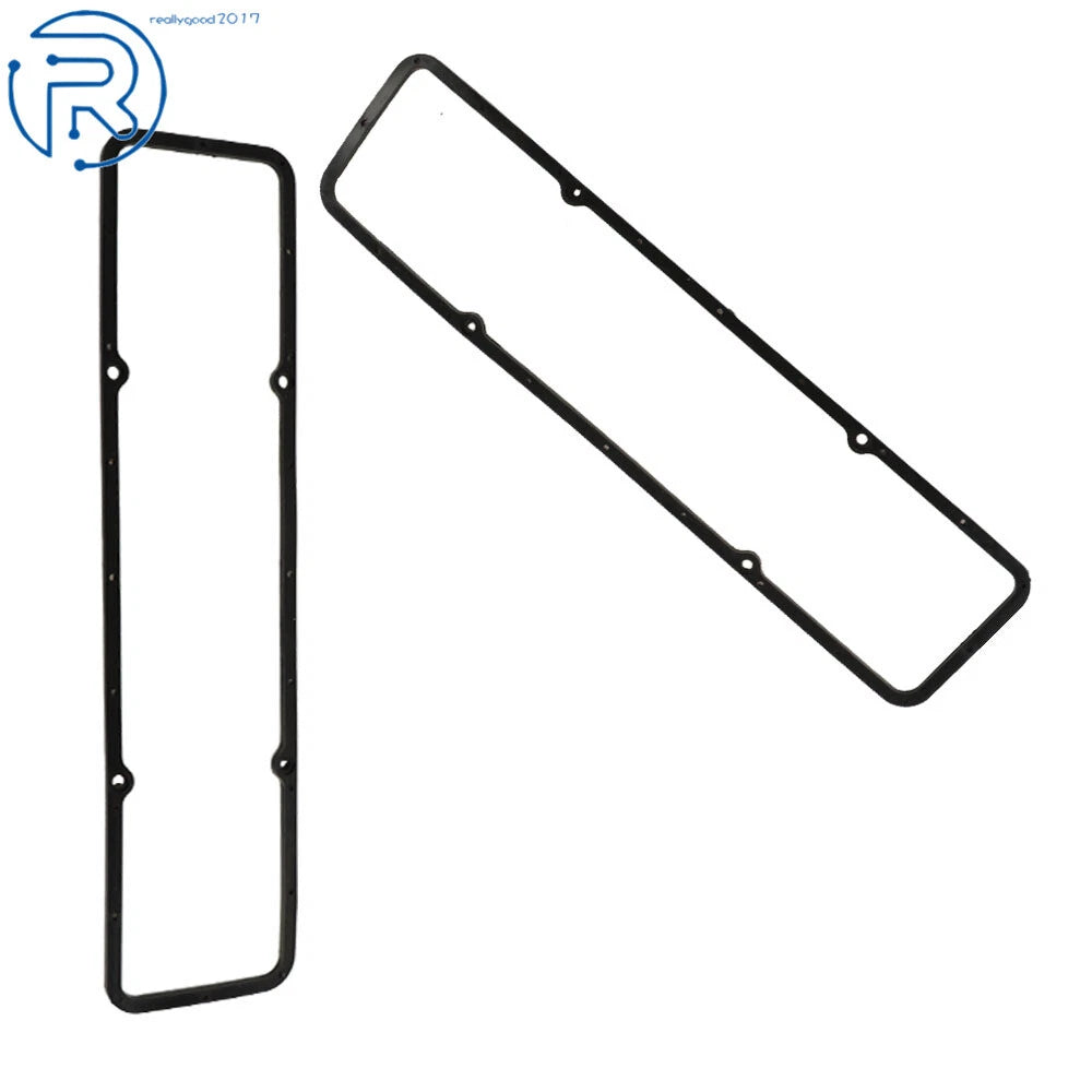 Set of 2 Rubber Valve Cover Gaskets for Chevy SBC (283–350)