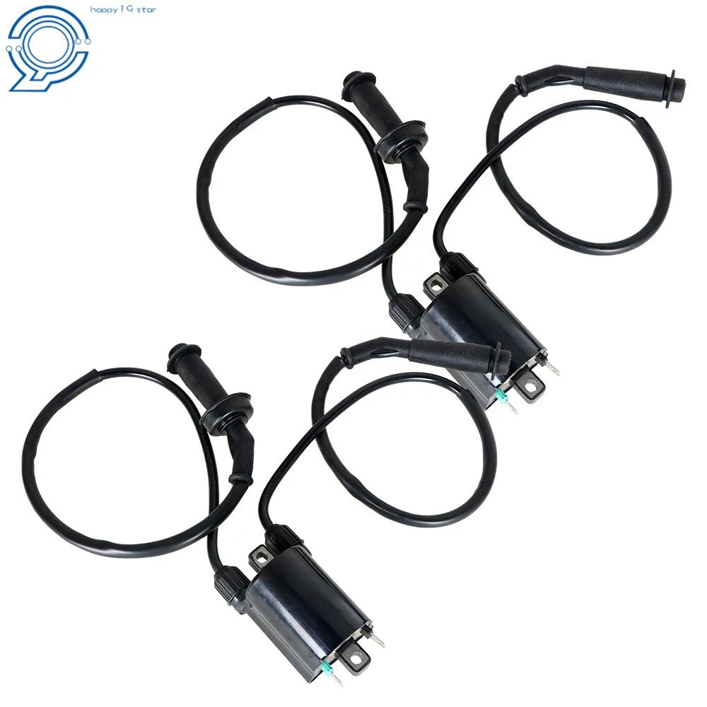 Set of 2 Ignition Coils & Spark Plug Caps for Honda Shadow 1100 (1987–2007)