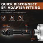 6AN Male to 3/8" Quick Disconnect EFI Fuel Line Adapter Fitting 1500PSI