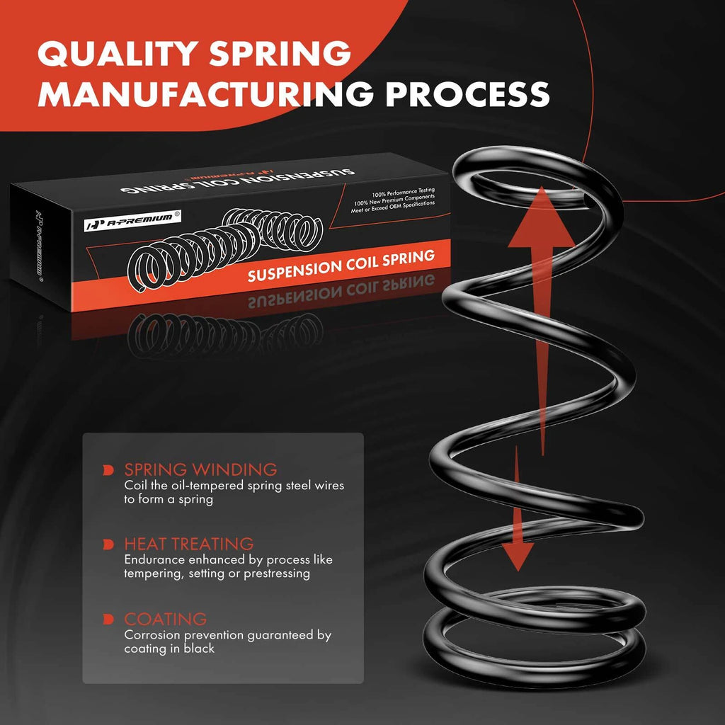2X Front Coil Springs for BMW 335xi 2007–2008, 335i xDrive 2009–2011