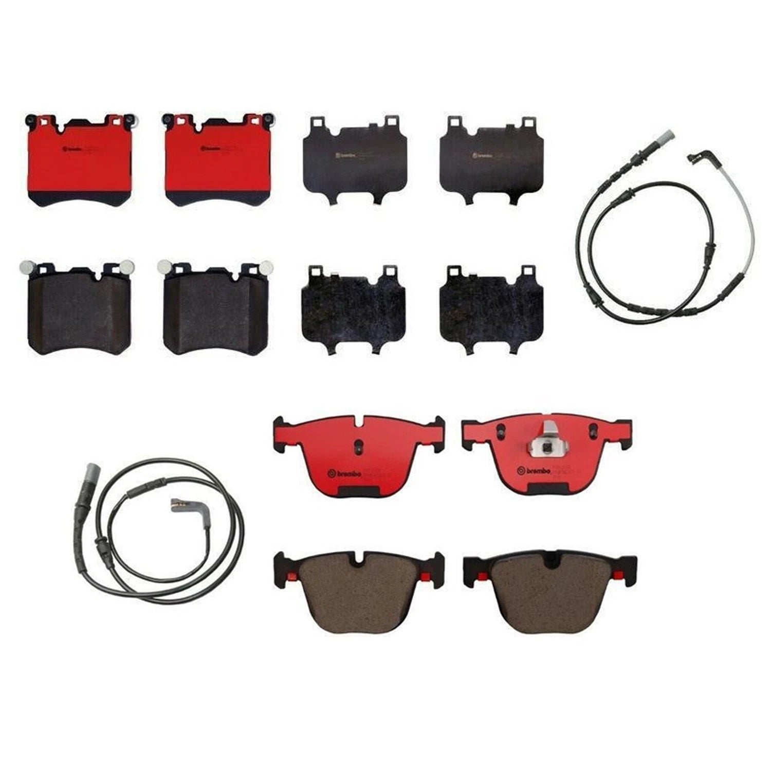 Brembo Front & Rear Ceramic Brake Pads Sensors Kit for BMW E70 E71 (2007–2010)
