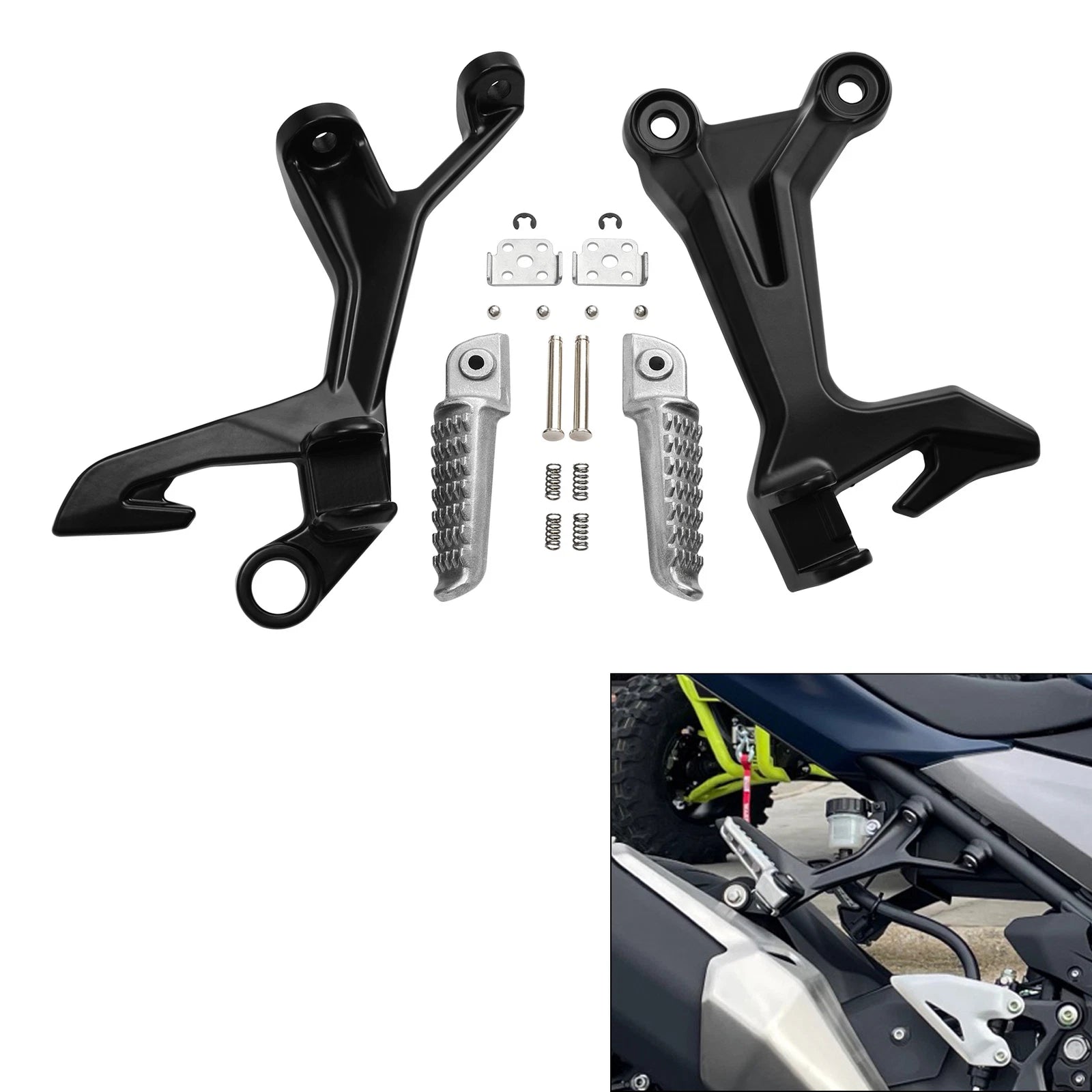 Rear Passenger Foot Pegs Bracket for Kawasaki Ninja 400 (2018–2024)