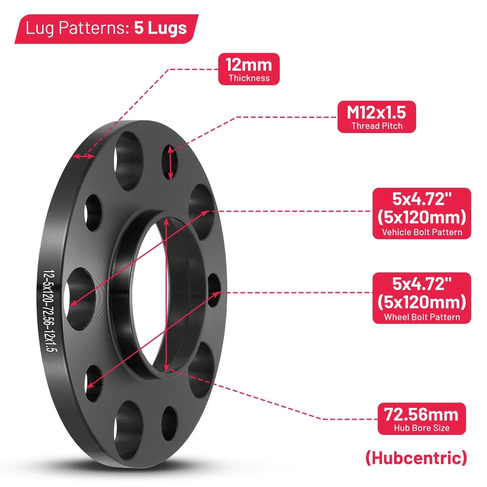 HubCentric Wheel Spacers Kit for BMW 323Ci 323i 325Ci (2006-2018)