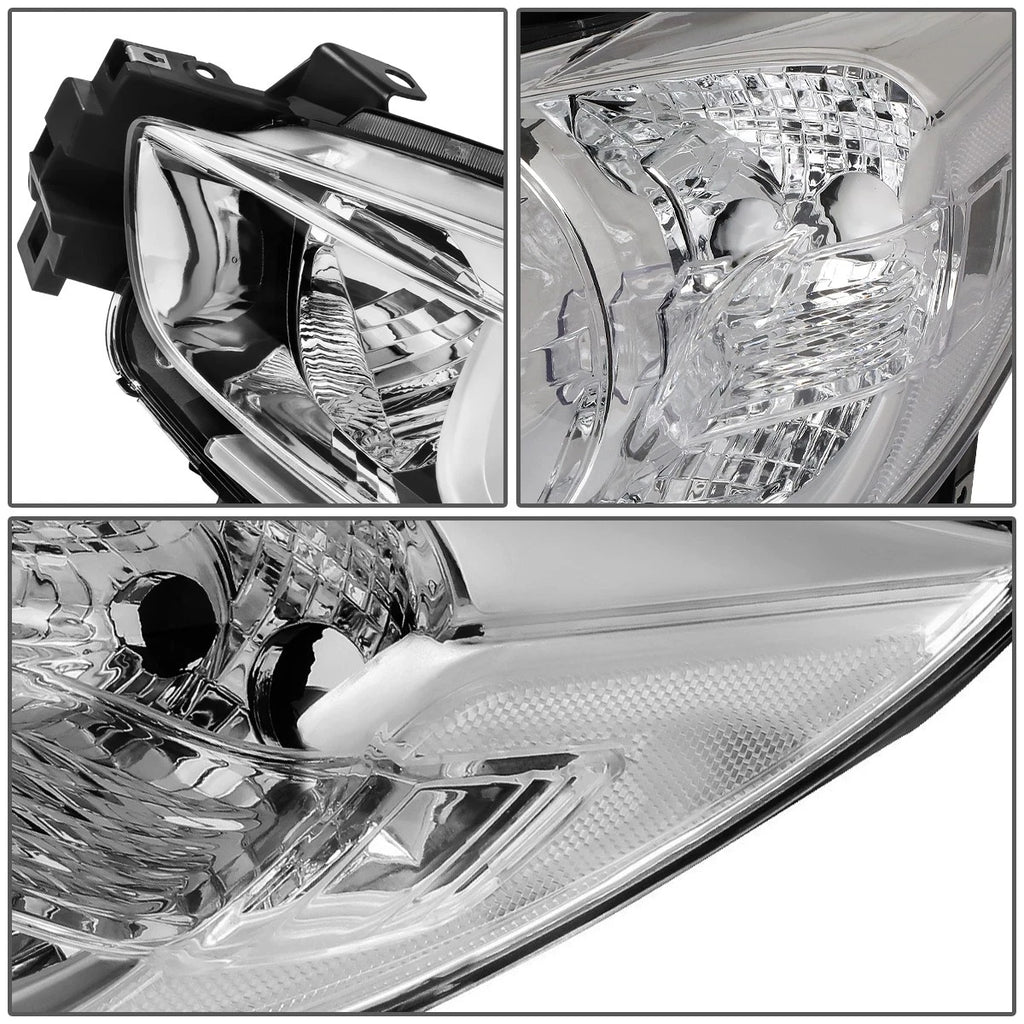 Pair Chrome/Clear Signal Projector Headlights for Mazda CX-5 (2013–2016)