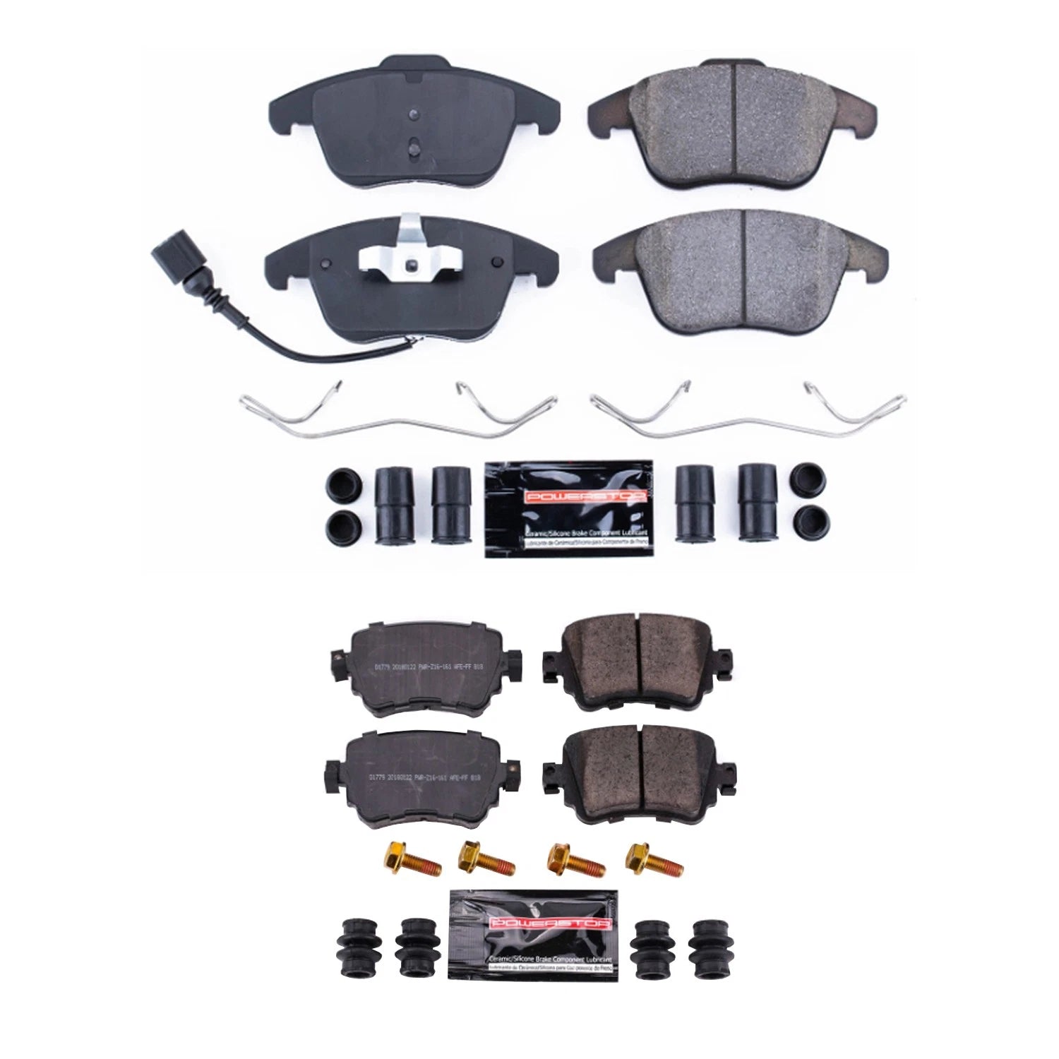 PowerStop Z23 Carbon-Fiber Ceramic Brake Pads Kit for Audi Q3 Quattro (2015–2021)