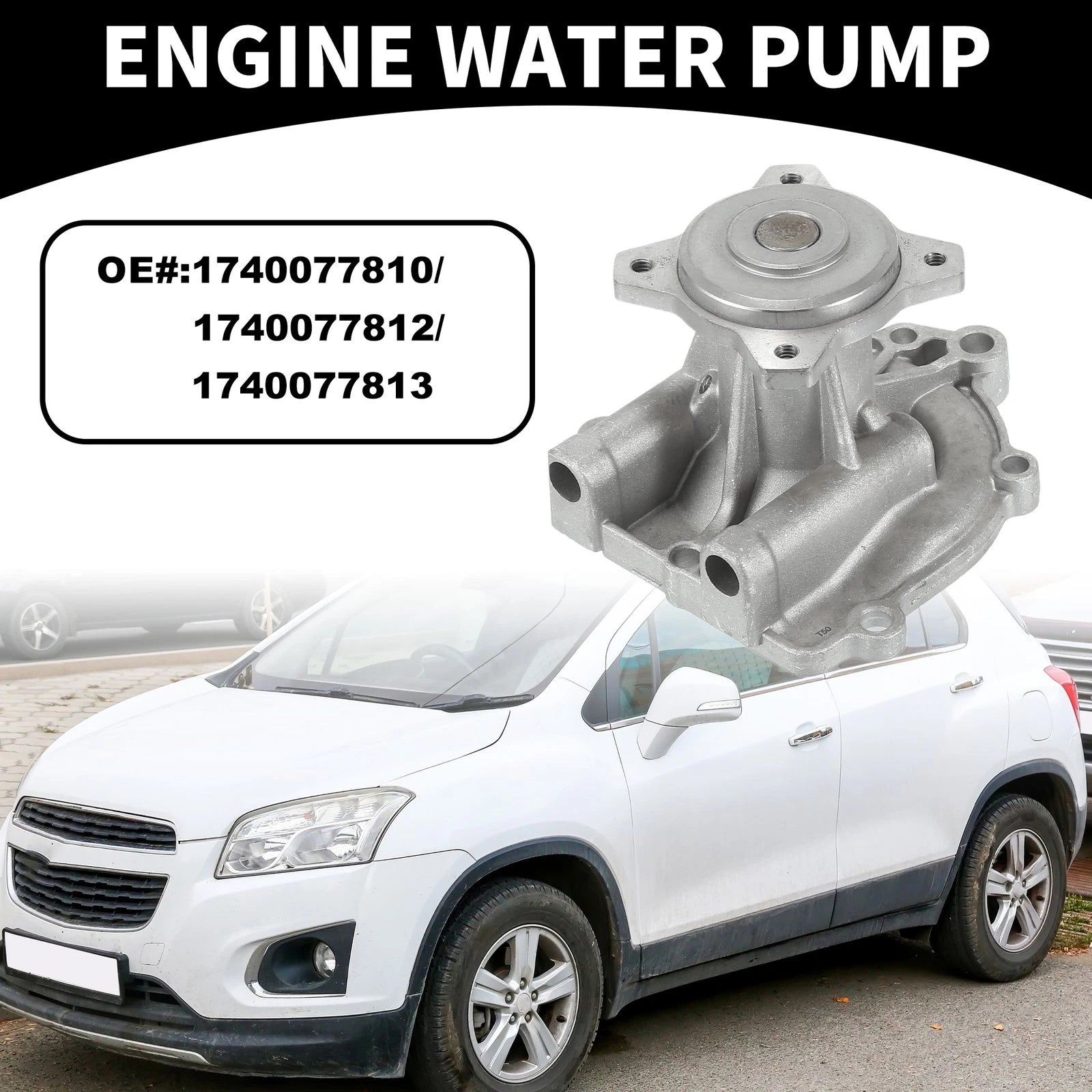 Water Pump for Chevrolet Tracker (1999–2008) No. 1740077810 with Gasket Kit
