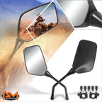 Universal Convex ATV Handlebar Mount Side View Mirrors (Set of 2)