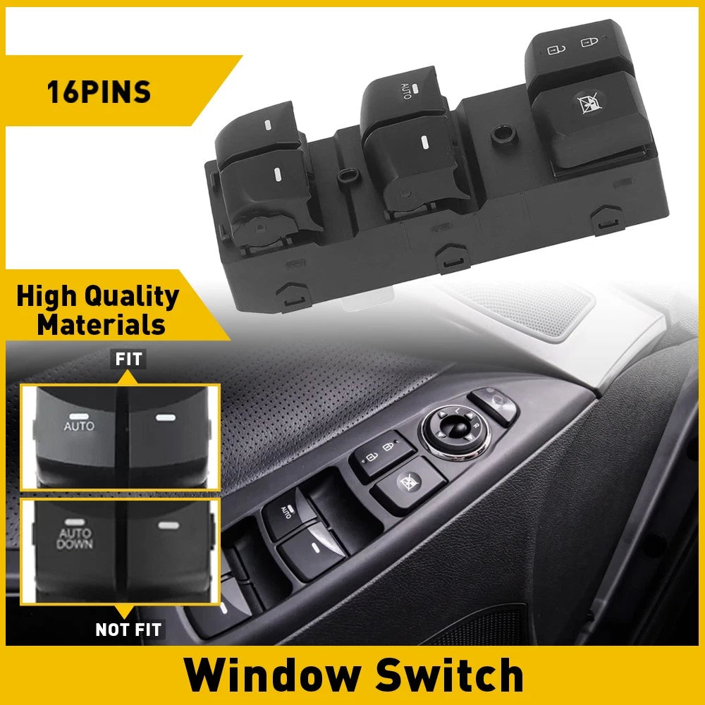Master Door Window Power Switch for Hyundai Elantra (2014–2016) 93570-3X012