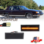 2X Smoked Amber LED Front Side Marker Lights for Oldsmobile Cutlass (1981–1988)