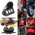 LED 1" Axle Motorcycle License Plate Bracket Tail Light for Chopper Bobber (H)