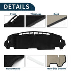 Dashboard Cover Mat for Honda N-BOX/N-BOX Custom (JF5/JF6) Black Set of 1