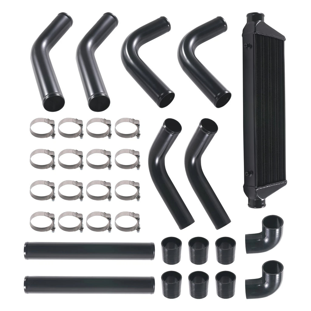 Universal Turbo Intercooler 27"x7"x2.5" & 2.5" Pipe Boot Couplers Kit