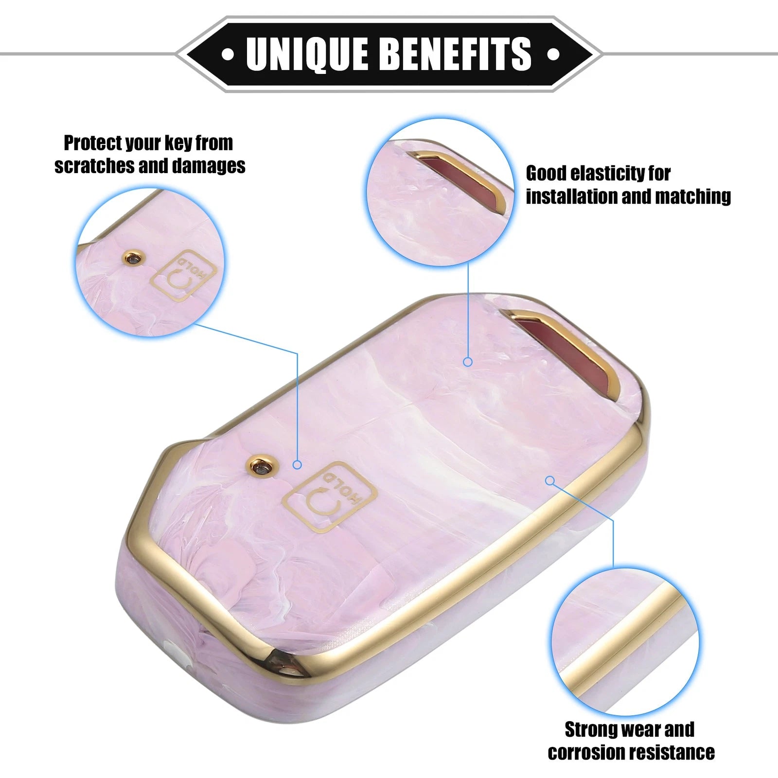 Key Fob Cover for Kia Soul (2020–2022) TPU Protection Pink