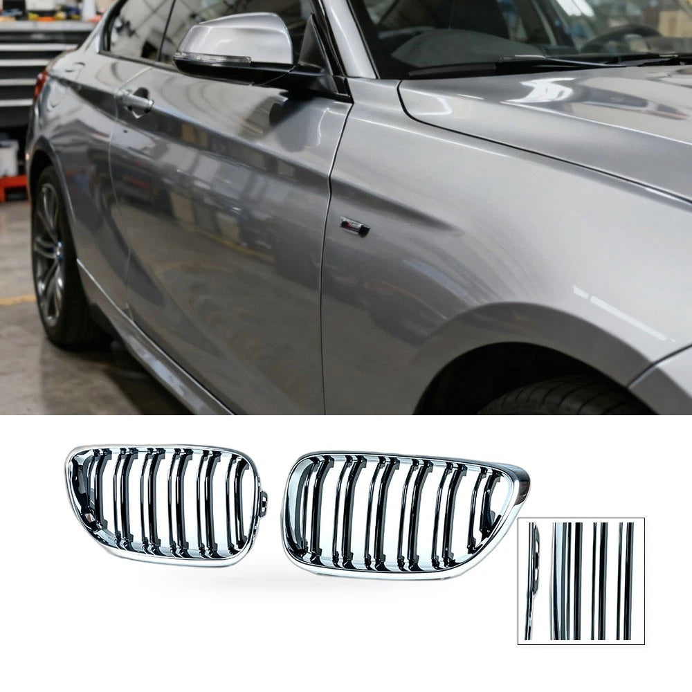 Grille for BMW 2 Series F22 F23 (2014–2018) Chrome Frame Gloss Black