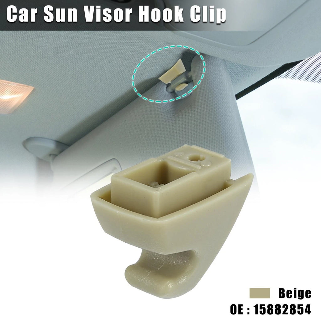 2X Beige Plastic Visor Hook Clip Bracket Retainer 15882854 for Chevy GMC 