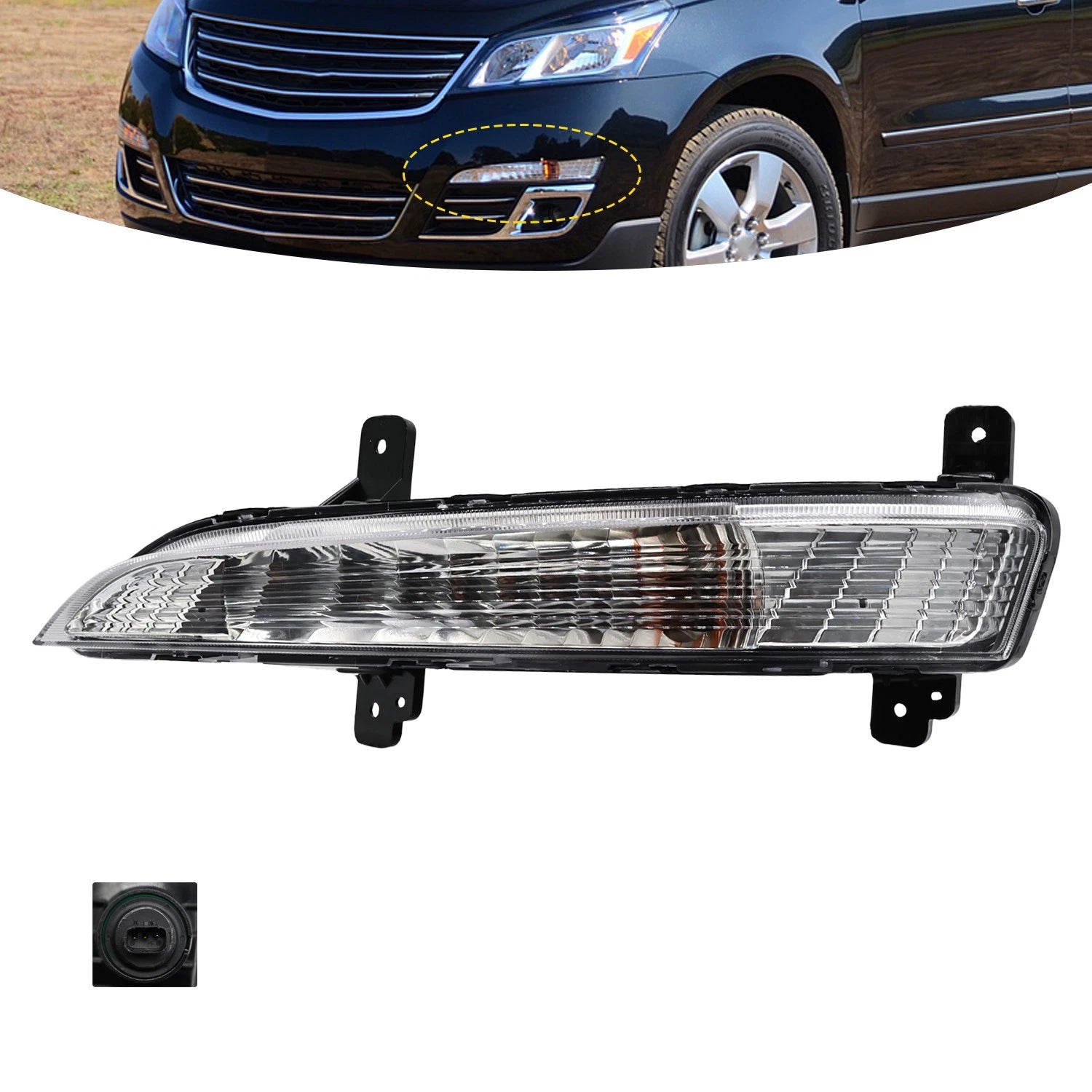 Front Turn Signal Light with Bulb for Chevrolet Traverse (2013–2017) 23305608
