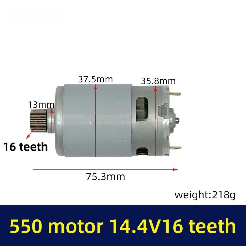 14.4V 550 Motor for Cordless Drills (Smooth 16 Tooth Transmission)
