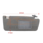 Set of 2 Sun Visors for Toyota Tacoma (2005–2008) Med Gray with Extensions